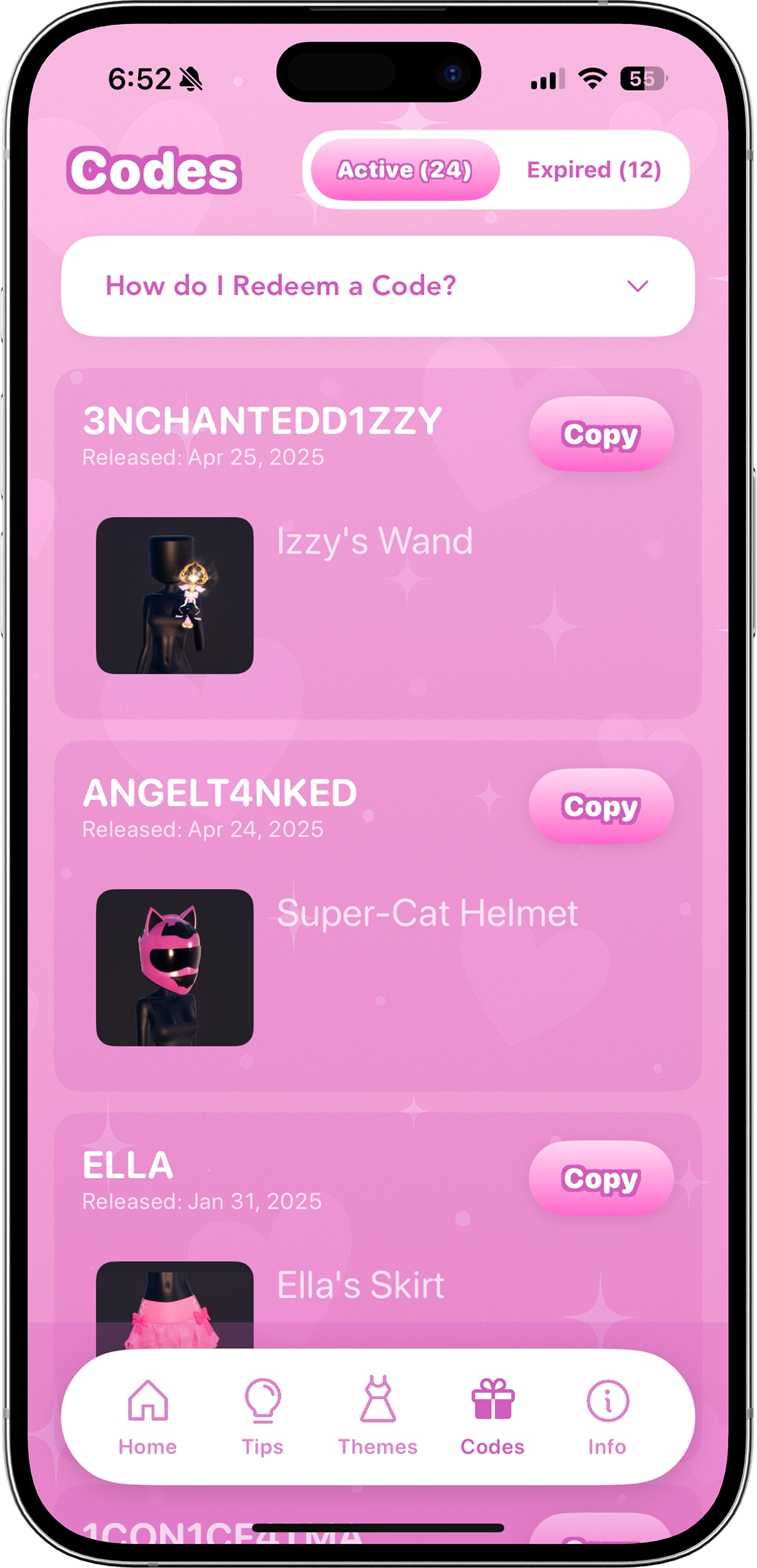 Stay on top of active and expired codes. Copy in one tap and
                redeem in-game.